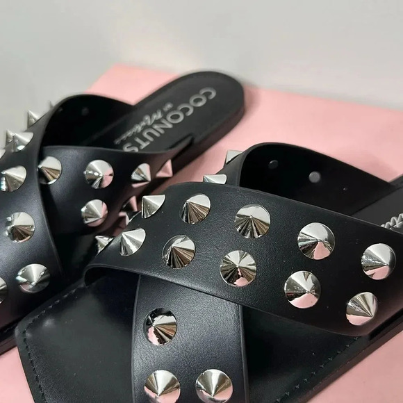 COCONUTS by Matisse Black Studded Slide - Picture 5 of 8